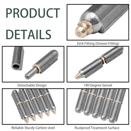 5PCS 3 Inch Bullet Weld On Hinges, Weldable Carbon Steel Barrel Hinges Heavy Duty for BBQ Smoker, Trailer Ramp, Gates, Trucks, Metal Swing Door, Industrial Rustproof - size: 3 Inch
