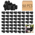 50 PCS Electric Fence Insulators - Screw Mount Round Post Clips, Durable Wire Holders for Farm and Pet Fences - Black - color: Black 50 Pcs