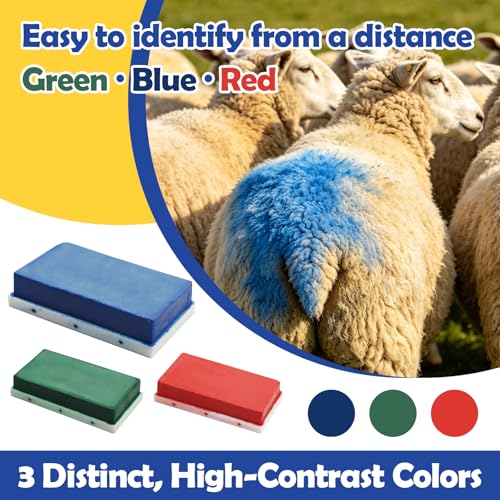 1 pcs Mark Harness Crayons for Sheep & Goat Breeding Marking Harness,Vivid and Long Lasting (Blue) - color: Blue