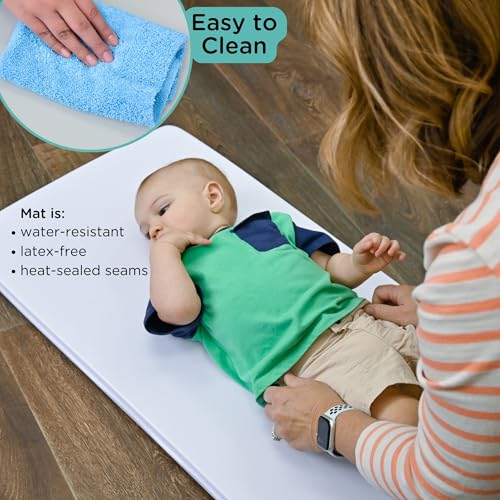 Children's Factory Vinyl Changing Pad with Waterproof Seams, 39" x 17" Pad | Wipeable Baby Changing Pad, Easy to Clean Portable Changing Pad, Changing Table Pads for Parents, Preschools and Daycares