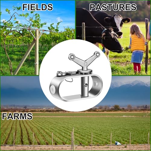 Yaocom 12 Pcs Electric Fence Wire Strainer Aluminum Wire Tensioner Heavy Duty Tensioner for Farm Electric Fence
