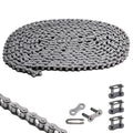 #41 Roller Chain 10 Feet for Electric Gate Openers with 4 Connecting Links, Carbon Steel Chains for Automatic Sliding Gate Opener Operator Garage Hanger Door Go Karts ATVs Dirt Bikes - size: 10 Feet