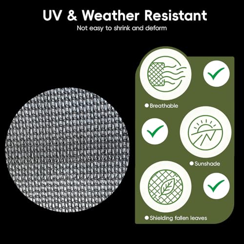 70% Black Shade Cloth 6.5x10 ftHeavy Duty Mesh Tarp with Grommets Weather-Resistant Sun Shade Netting for Dump Trucks Pergola Greenhouse Chicken Coop Patio Plants Growing Outdoor Protection - size: 6.5x10 ft
