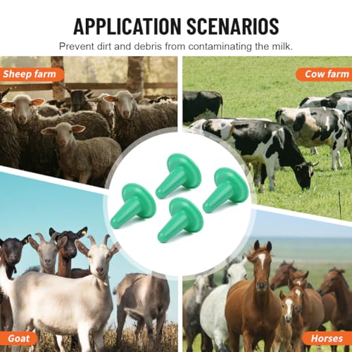 4Pcs Plastic Milking Machine Inflation Lining Plugs Liner Block Shell | For All Milker Cow Goat,Green - color: 2 pairs/4PC