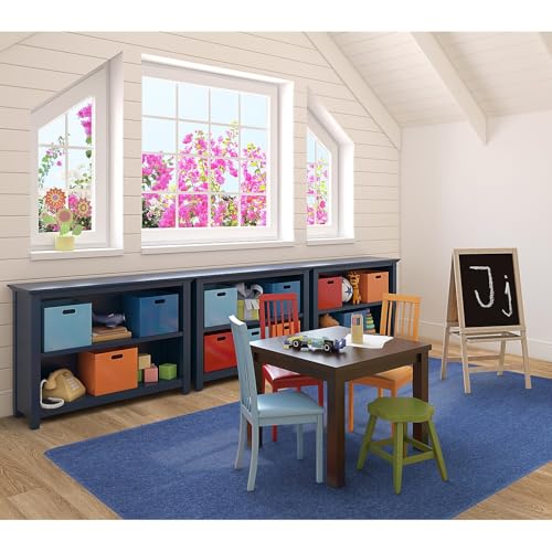 Joy Carpets Just Kidding Solid Color Area Rugs, Cobalt Blue, 12' x 7'6" - size: 7'6" x 12' (Rectangular)