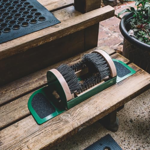 Legacy Boot Scrubber, Upgraded Bristles and Frame Strength - Shoe Scraper & Boot Cleaner Brush - color: Green