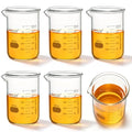 ULAB Scientific Glass Beaker Set, Vol. 300ml, 3.3 Borosilicate Griffin Low Form with Printed Graduation, Pack of 6, UBG1023 - style: 6pcs of Vol.300ml, Low form