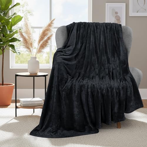 Utopia Bedding Ultra Soft Fleece Bed Blanket Throw Size Black (50x60 Inch) | Microfiber Plush Warm Lightweight Breathable Cozy Blanket Anti-Static, All Season Use, Gift for Women and Men - color: Black, size: Throw (50x60 Inch)