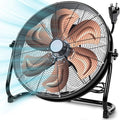 Woanger 20" High Velocity Industrial Floor Fan, 5703 CFM Heavy Duty Drum Fan with 6 Metal Blades, 3-Speed, 360 Degree Rotation, High Airflow Mover for Warehouse, Garage, Factory, Barn & Gym