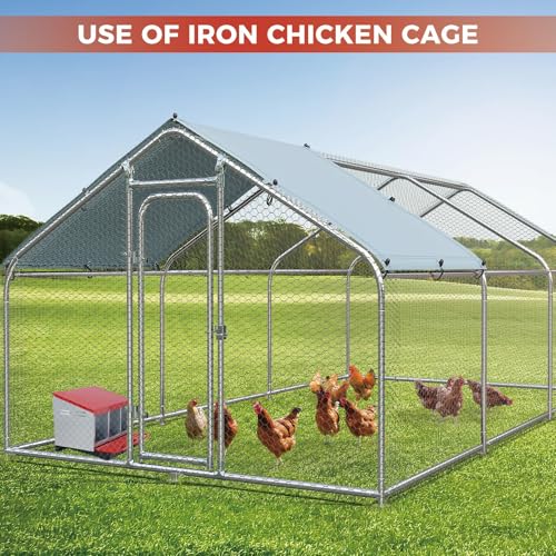Garvee 3-Hole Roll Away Egg Collection Chicken Nesting Box | Galvanized Steel Nest Box for Laying Eggs - color: Red, size: 3 holes