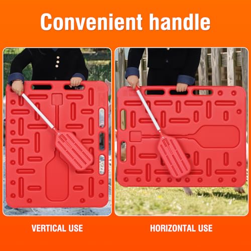 Livestock Sorting Panel with Sound Paddle 38x33 Inch Plastic Sturdy | Animal Guide Board Pigs Hogs Sheep Goats Cattle Gate Steel Ball Sound Paddle Dual Handles Portable Farm Equipment