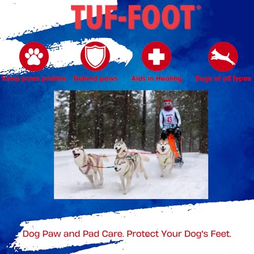 TUF-FOOT Dog Paw & Skin Protection Liquid – 7oz | Veterinarian Recommended | Heals & Protects Paws, Hooves & Skin | Lick-Safe Paw Protector for Dogs Against Hot Pavement, Ice & Salt