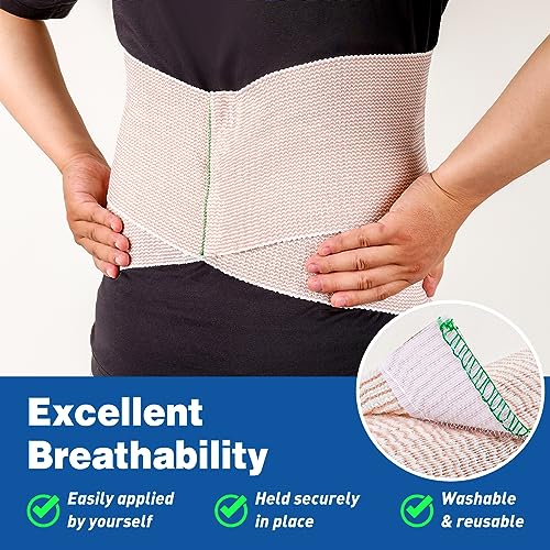 AZEN Premium 40 Pack Elastic Bandage Wrap 6 Inch, Compression Wrap Bandage for Legs, Ankle, Knee, Tummy, Body, Latex-Free, Lymphedema Wraps for Legs - color: D-40p(6in)