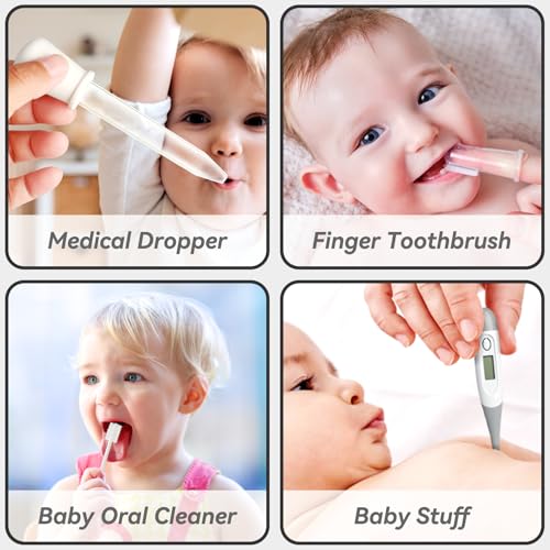 Baby Healthcare and Grooming Kit for Newborn Kids, 24PCS Upgraded Safety Baby Care Kit, Newborn Nursery Health Care Set, Baby Care Product (Grey White) - style: GREY WHITE-24