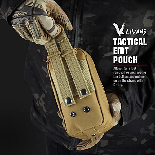 LIVANS IFAK Pouch, First Aid Medical Pouch for Emergency & Trauma Kits - color: Khaki