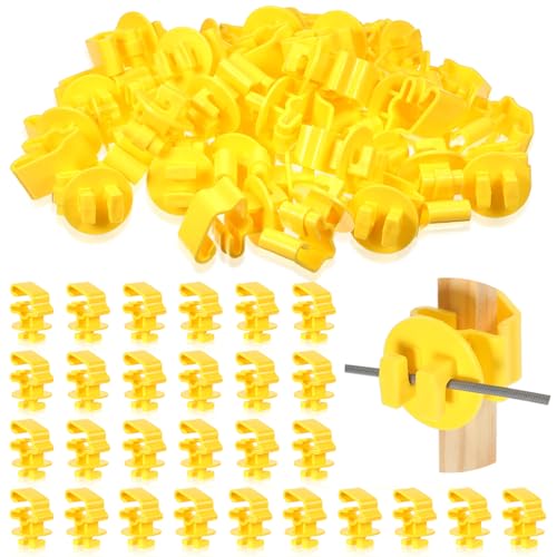 Geiserailie 200 Pcs T Post Insulators for Electric Fence Bulk