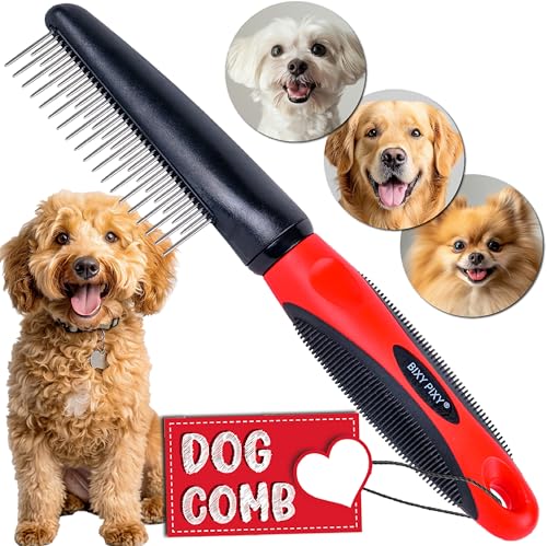 Poodle Comb with Rotating Teeth - 5-in-1 Dog Dematting Tool - Used for Small Size Breeds and Puppies - Cat Comb for Shedding and Deshedding - size: Rotating Comb