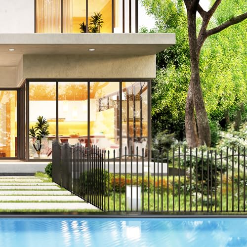 No Dig Garden Fence 32" H x 22.5'L Decorative Yard Dog Outdoor Panels - size: 32 in(H)