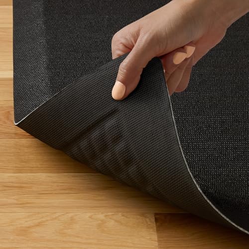 KITCHENAID Gourmet Series Kitchen Comfort Gel Mat, Woven Texture, Matte Black, 20"x39" - color: Matte Black