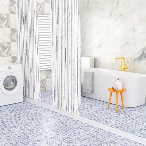 Raycity 3"H Shower Threshold Water Dam, Shower Water Guard (59 inch, White) | Silicone Rubber Water Stopper for Walk in Shower, Water Barrier, Prevent Leaks, Suitable for Bathroom, Kitchen - color: White, style: 59 inch