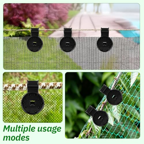 Sunscreen Net Clips Heavy Duty Plastic Shade Cloth Clips 100 Pack with Tarp Grommet Fasteners for Garden Patio (100)