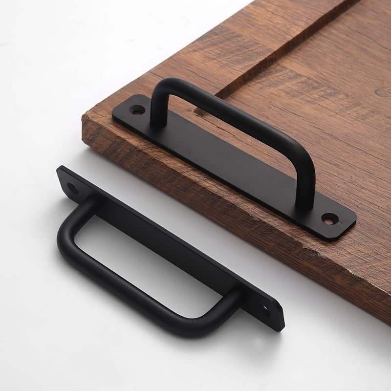 12 Pack 5 Inch 128 mm Matte Black Cabinet Handles Aluminum Drawer Pulls Sliding Door Pulls - color: RoundBlack, size: 5 Inch