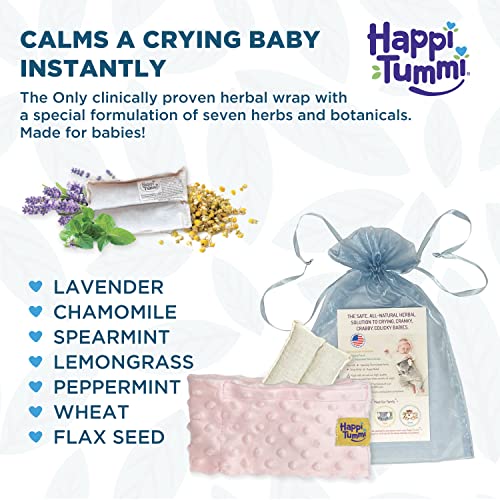 Colic and Gas Relief for Babies and Infants- Heated Belly Wrap for Newborns - Aromatherapy Wrap for Upset Tummy and Constipation - color: Pretty-n-plush Pink