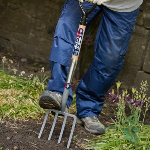 Spear & Jackson Neverbend Professional Digging Fork – Heavy-Duty Forged Carbon Steel Garden Fork for Tough Soil and Cultivation - style: Digging Fork
