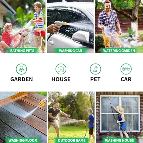AUTOMAN Garden Hose Nozzle Sprayer, 2 Pack High Pressure Spray Nozzle, 100% Metal Water Hose Nozzle, 4 Patterns Watering Nozzle, Heavy Duty Garden Nozzle for Watering Plants & Lawns, Washing Cars - style: 4 Patterns 2 Pack