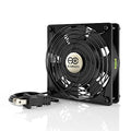 AC Infinity AXIAL 1225, Quiet Muffin Fan, 120V AC 120mm x 25mm | Low Speed, UL-Certified for DIY Cooling Ventilation Exhaust Projects - size: 120 x 120 x 25 mm, Low Speed