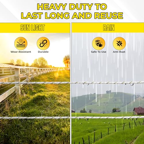 40X Conductivity Than Steel Tinned Copper Electric Fence Wire, 1/4inX1000FT | Thick & Highly Conductive Tinned Copper Strands, Ideal for Temporary Pastures and Equine Containment Livestock