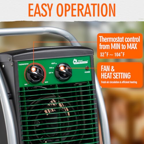 DR. INFRARED HEATER DR218-1500W Greenhouse Garage Workshop Infrared Heater, 1500-watt - size: 13 Inches