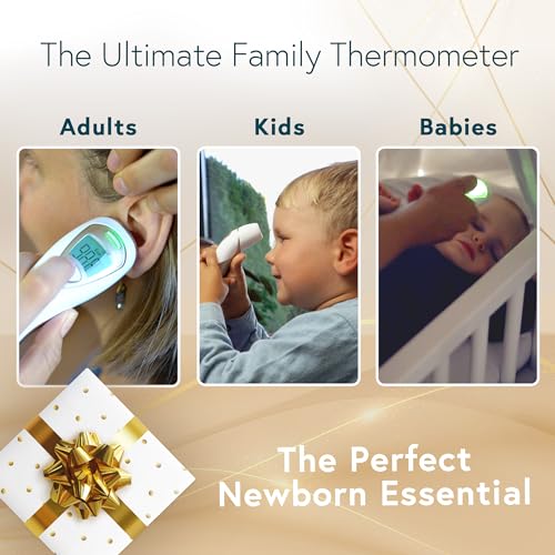 iProven Ear Thermometer with Non-Touch Forehead Function, Superior Accuracy | For Adults, Kids & Babies, Pro Series Premium Digital Thermometer, for Adults and All Ages
