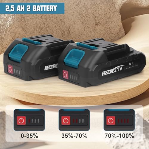 Cordless Sheep Shears 500W, 2Pcs Rechargeable Batteries, 6 Speeds, 2400RPM | Professional Sheep Clippers Heavy Duty Animal Grooming Clipper Compatible with Makita 18V Battery for Sheep, Goat, Alpacas - size: Cordless Sheep Shears with 2 Battery