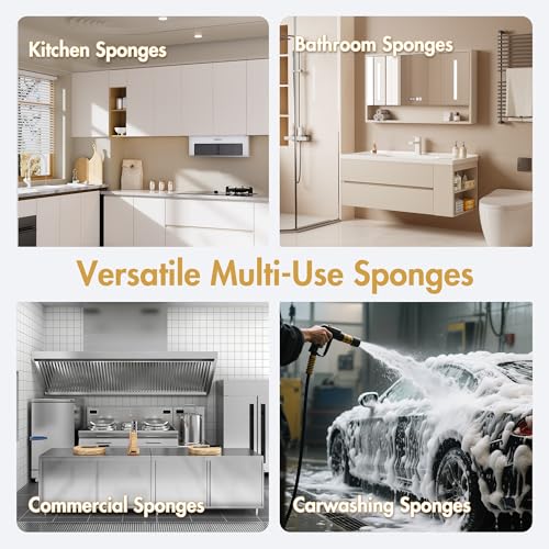 6 x 3.6 x 0.9 Inch JK SP-T22 Large Sponge, Kitchen Sponges, Handy Sponges, Cellulose Sponges, Dish Washing Sponge, Natural Sponge, Car Washing Sponge, Eco Friendly Sponge - size: 6.0x3.6x0.9 Inch (Pack of 3)