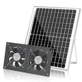 Fanspex Solar 2 Fan Kit Waterproofed for Chicken Coop, Greenhouse & Shed | High Velocity Solar Powered Fans for Outdoor Intake or Exhaust Air - size: 2 Fan Kit