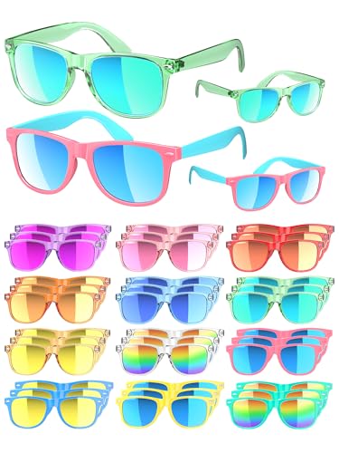 Sumsun Kids Sunglasses Bulk Party Favors 12 Packs Boys Girls Age 3-8 with UV400 Protection for Birthday Graduation Party Supplies (Blocking color 36 Pack) - style: 36pc Blocking Color