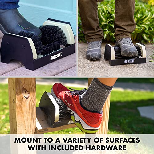 JobSite The Original Boot Scrubber - All Weather Industrial Shoe Cleaner & Scraper Brush - color: Brown - 1 Pack, size: 1 Pack