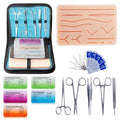 Alcedo Suture Practice Kit with Regular Pad, Educational Use Only | Vertical/Horizontal Mesh, Durable Pad, Pre-Cut Wounds, 5-Pack Sutures in 4 Materials, Complete Tools, Storage Bag - size: Regular Pad