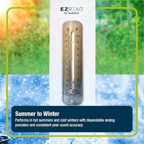 Headwind Consumer Products 840-0063 Metal Thermometer Satin Nickel, 12" - color: SATIN NICKEL
