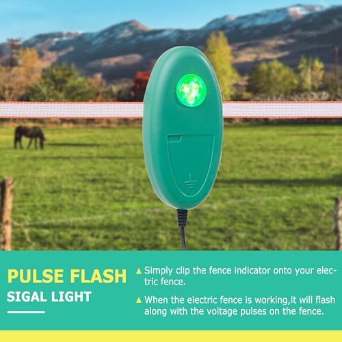 5 Pack Detects Electric Fence Energizer Pulse Flash Signal LED Light | Tester Indicator for pulsed energizers | Alert Device That Clips to Wire or Tape Fences - style: 5 Pack