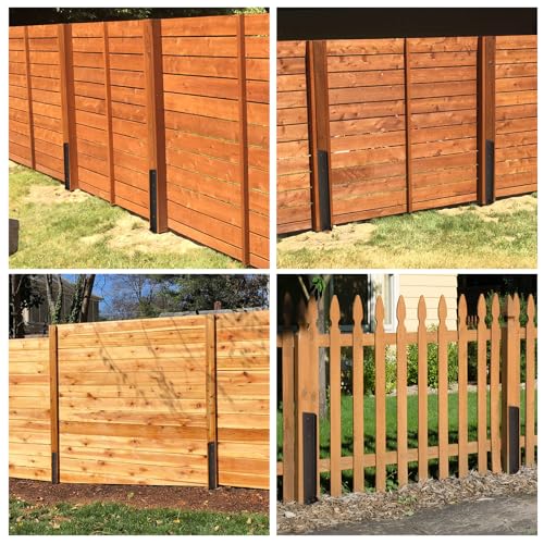 Fence Post Repair 3pcs,H-Shaped Double Ground Spike for Tilted Wood Post | Heavy Duty Steel Repair Stakes,Wooden Fences Post Support for Repairing Damaged Fence Gate Posts Sign Posts or Mailbox - size: 3PCS