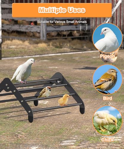 Koutemie Adjustable Chicken Perch for Coop, Small | Chick Roosting Bars for Chickens in Coop and Brooder, Baby Chicks Toys Training Supplies for Bird Parrot Hens Macaw