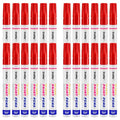 Red Paint Markers, 24 Pack Oil-Based Waterproof Quick Dry Permanent Paint Pen Set for Rocks Painting, Wood, Fabric, Plastic, Canvas, Glass, Mugs, Metal, Tire, Stone, DIY Craft - color: Red