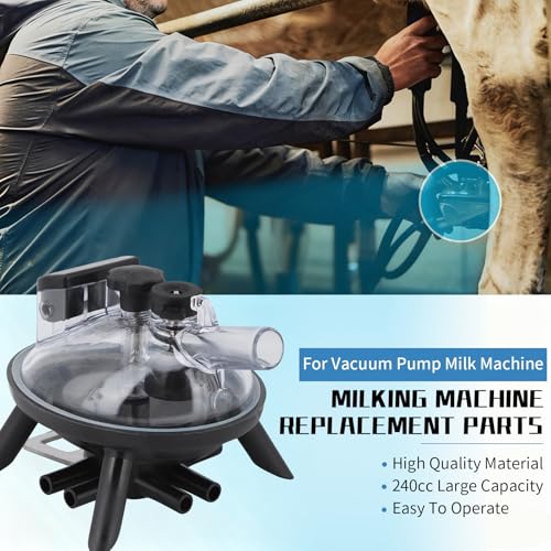 Milking Claw,240cc Cow Use Milking Claw Milk Collector Tool,Replacement Accessories for Cow Milking Machine Milk Collector Milk Collection
