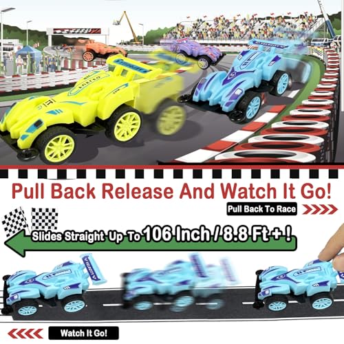28 Pack Pull Back Cars and Trucks Toy, Small Cars Pull Back Racing Vehicles Set, Mini Toy Cars, for Toddlers, Kids Stocking Stuffers, Classroom Exchange Gifts, Gifts for Grandkids, Easter Basket - style: Pull Back Cars