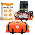 JJ CARE Trauma Bag (287 pcs), Fully Stocked EMT Medical Bag for Professionals, First Aid Emergency Medical Kit, First Responder Kit Essentials with Organizer Pouch