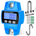 660lb Digital Hanging Scale with Cast Aluminum Case, Handheld 300Kg Mini Crane Scale with Hooks for Farm Hunting Fishing Outdoor (Blue) | 300KG Heavy Capacity, High Accuracy Weighing, kg/lb/N Unit Conversion, Suitable for Fishing, Farm, Hunting - color: B