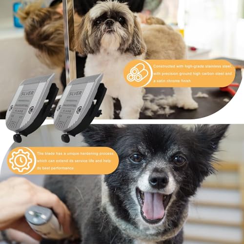 2 Pack Detachable Adjustable Pet Dog Grooming Clipper 5-in-1 Blade Replacement Fit for W-AHL Professional Animal Blade, for Grooming, Clipping, Trimming Dogs, Cats, Horses, Livestock