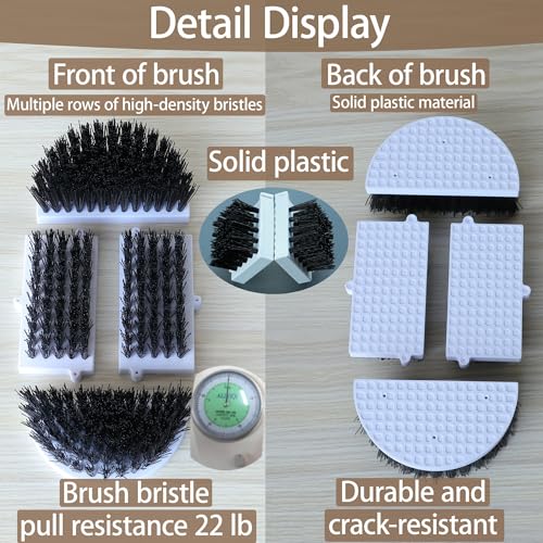Adjustable Width Boot Scrubber & Shoe Cleaner - Heavy Duty, Outdoor | Rugged Bristle Brush for Mud,Dirt,Snow - Crack-Resistant,No Shedding - For Garden,Farm,Garage - Rustproof & Easy Clean